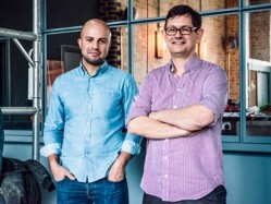 The East London Liquor Company is the brainchild of former Barworks operations manager Alex Wolpert (left) and master distiller Jamie Baxter (right)