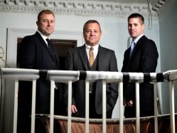 The team behind The House Collection announce details of Paddocks House, the second hotel for the company - (l-r) Ian Cross, commercial director; David Toulson-Burke, managing director and Jonathan Baker, financial director 