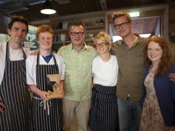 Hugh Fearnley-Whittingstall with Sam Lomas, the winner of last year's Rising Star competition