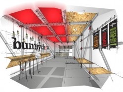 Bunnychow's 270 sq.ft Boxpark site can seat up to 12 customers indoors and up to 50 outside