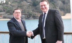 Harbour Hotels managing director Mark Godfrey with Jason Parry, general manager of The Salcombe Harbour Hotel