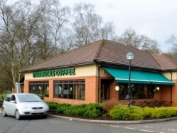 A former Little Chef in Liphook, Hampshire is now the home of the first Starbucks franchise in the UK 