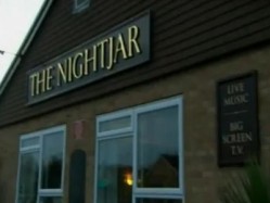 The Nightjar was given Christmas gifts by Noel Edmonds in recognition of landlady Di Bradley's work in the community