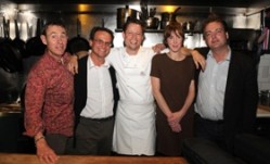 Left to right: Nigel Barden; AAH's executive director Jean-Michel Grand; Konstam chef-patron Oliver Rowe; singer Beth Orton and food writer Bill Knott