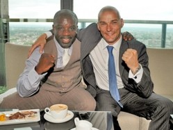 Galvin at Windows restaurant manager Fred Sirieix (right) and former boxing champion Clinton Mckenzie