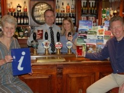 The Wheatsheaf pub in Baslow, Derbyshire, is one of eight pubs which will now offer tourist information centre services as part of a new pilot scheme in the county and the Peak District area