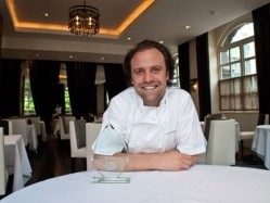 Brett Graham of The Ledbury with his award from online guide All in London