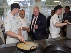 Eric Pickles (centre) was at the University of West London earlier this week to launch the new scholarship in South Asian cuisine