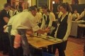 Plating up in a satellite kitchen at the Royal Albert Hall