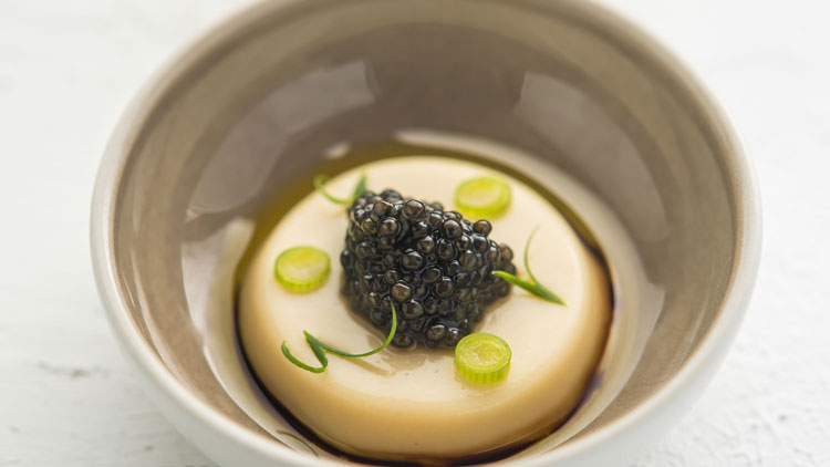 Silken-tofu,-Exmoor-caviar,